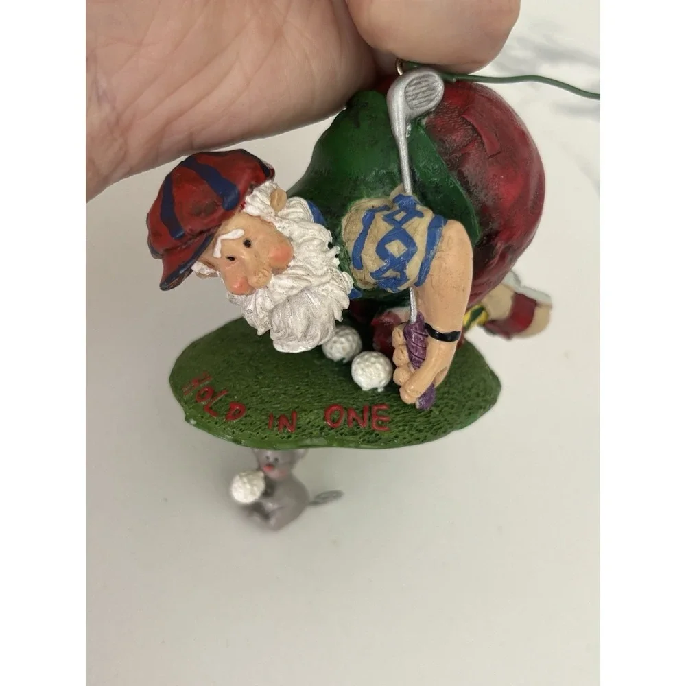 Funny Golf Gnome Christmas Ornament
